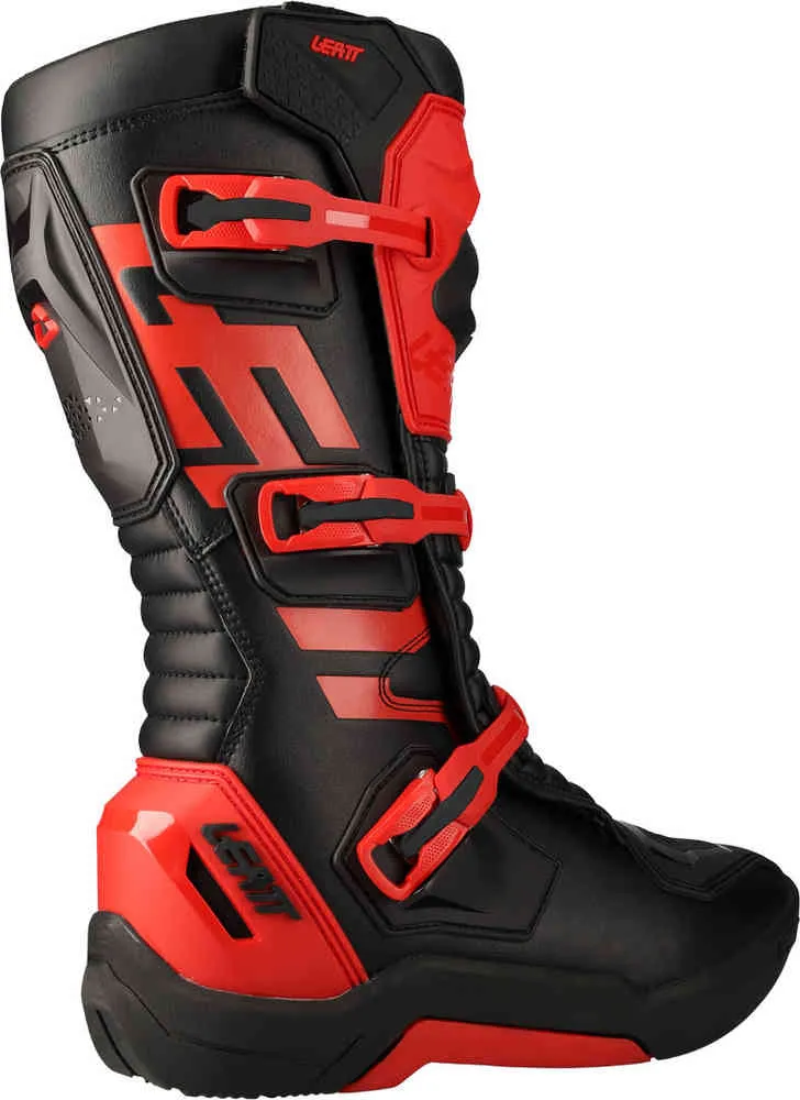 3.5 Leatt Motocross Boots, Black Red