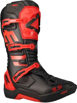 3.5 Leatt Motocross Boots, Black Red