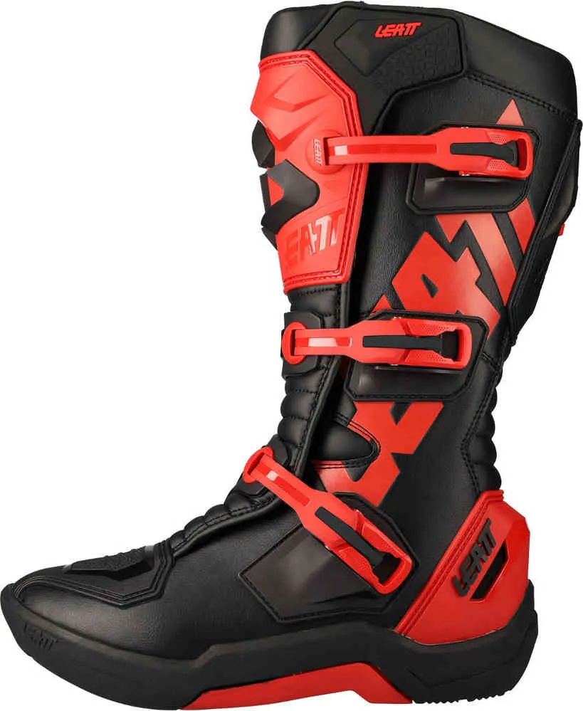 3.5 Leatt Motocross Boots, Black Red