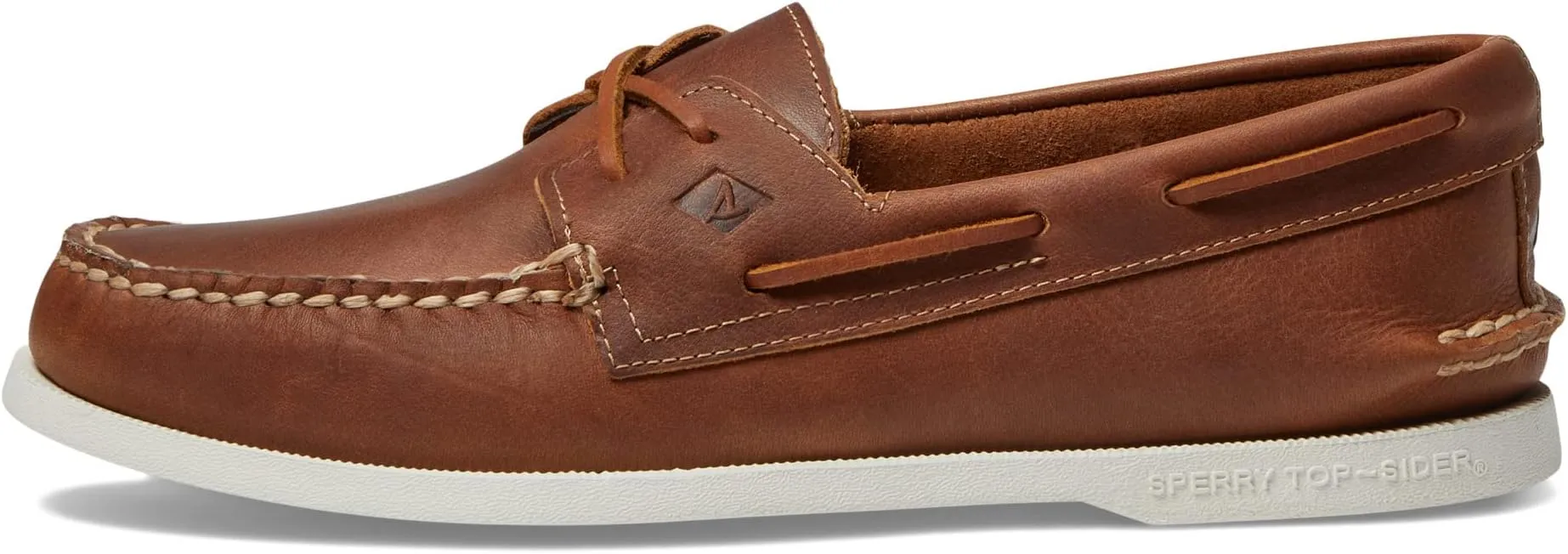 A/O 2-Eye Cross Lace Sperry Boat Shoes, Tan