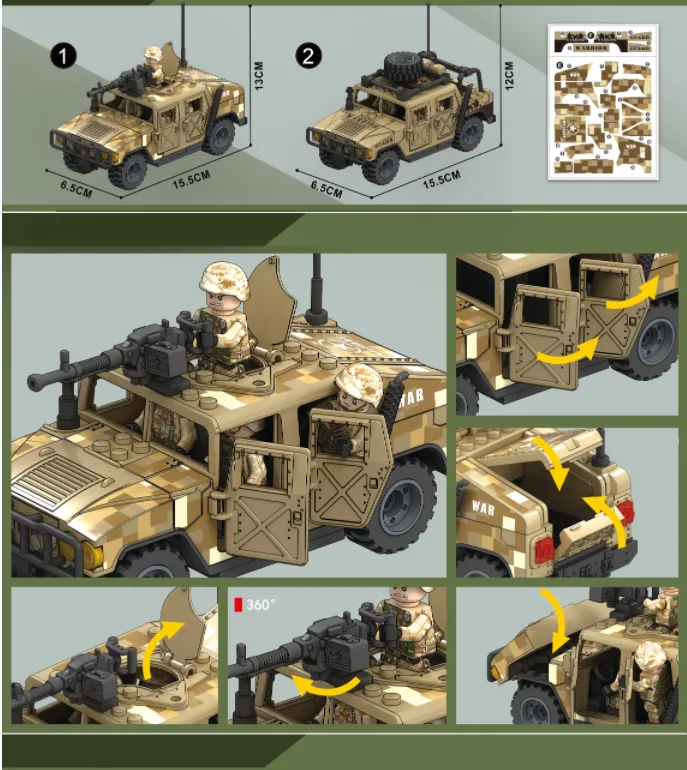 Desert Humvee - Mil-Blox