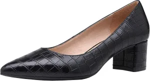 DREAM PAIRS Womens Chunky Low Block Heels Closed Toe Dress Pumps Shoes