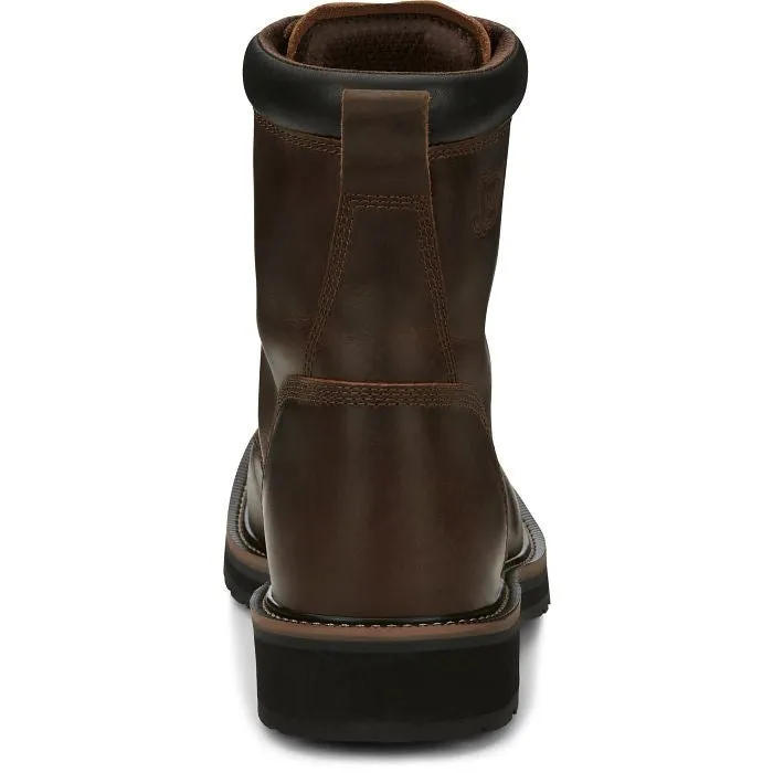 Justin Mens Steel Toe Lace-Up Pulley Work Boot