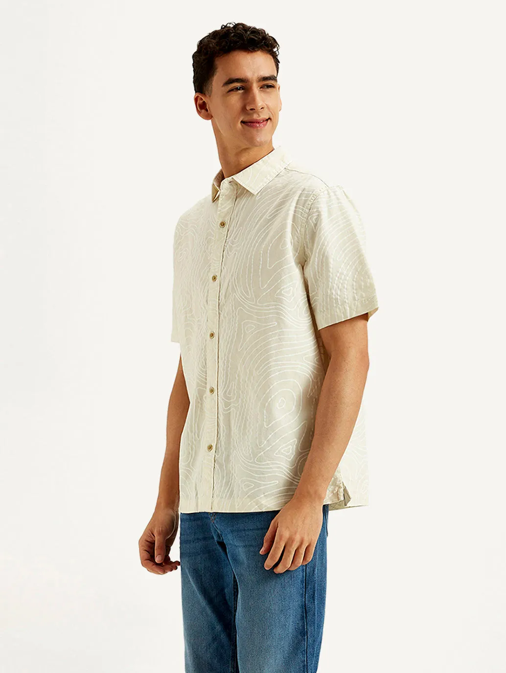 Men's Abstract Relaxed Fit Shirt
