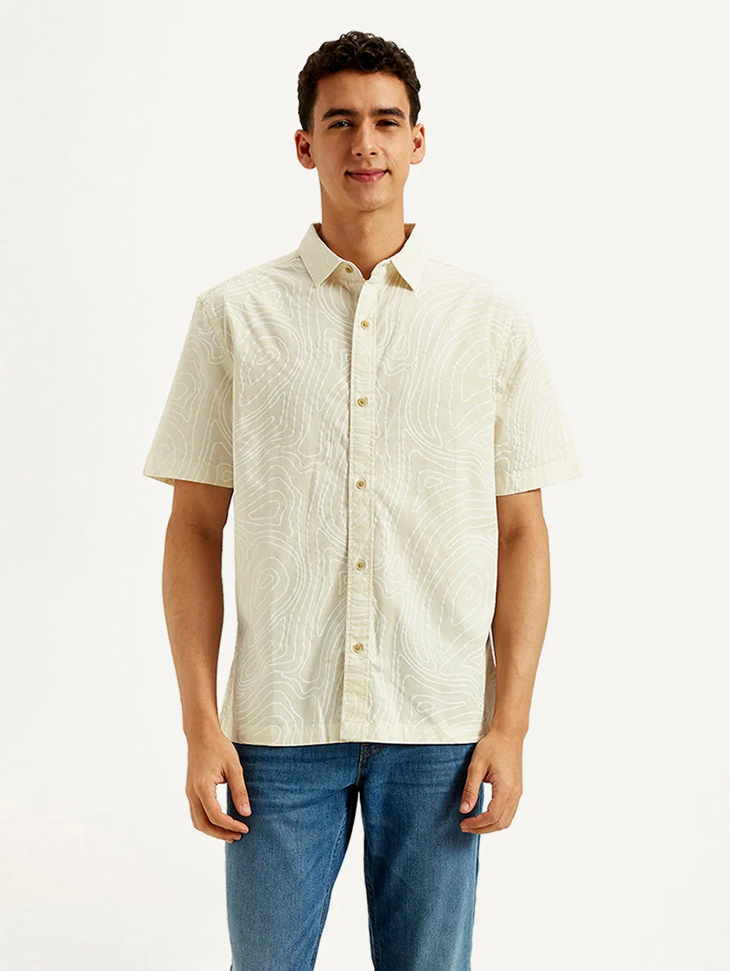 Men's Abstract Relaxed Fit Shirt